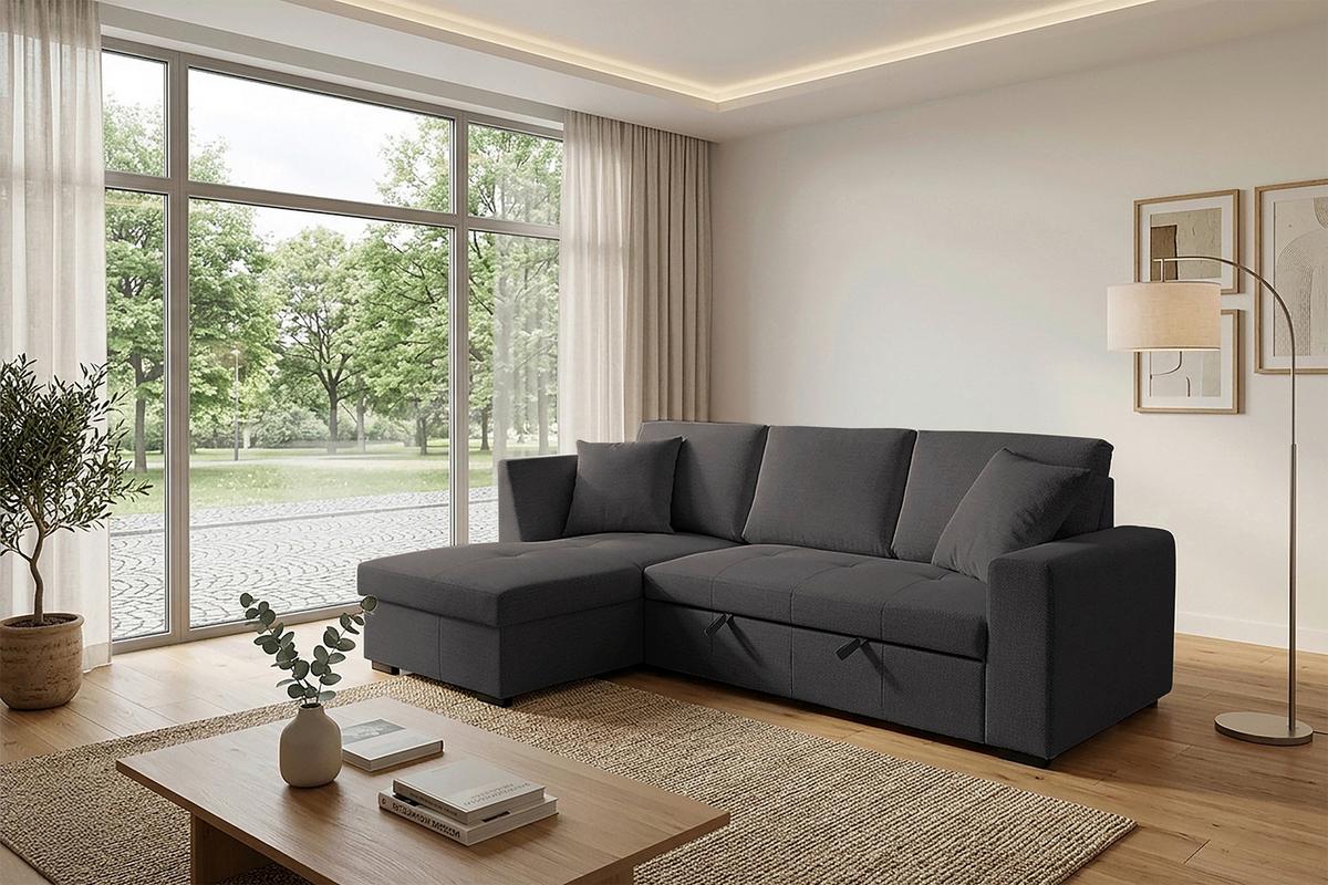 Coltar LUKAS - maro închis, Trend, textil (158/239cm) - Modern Living