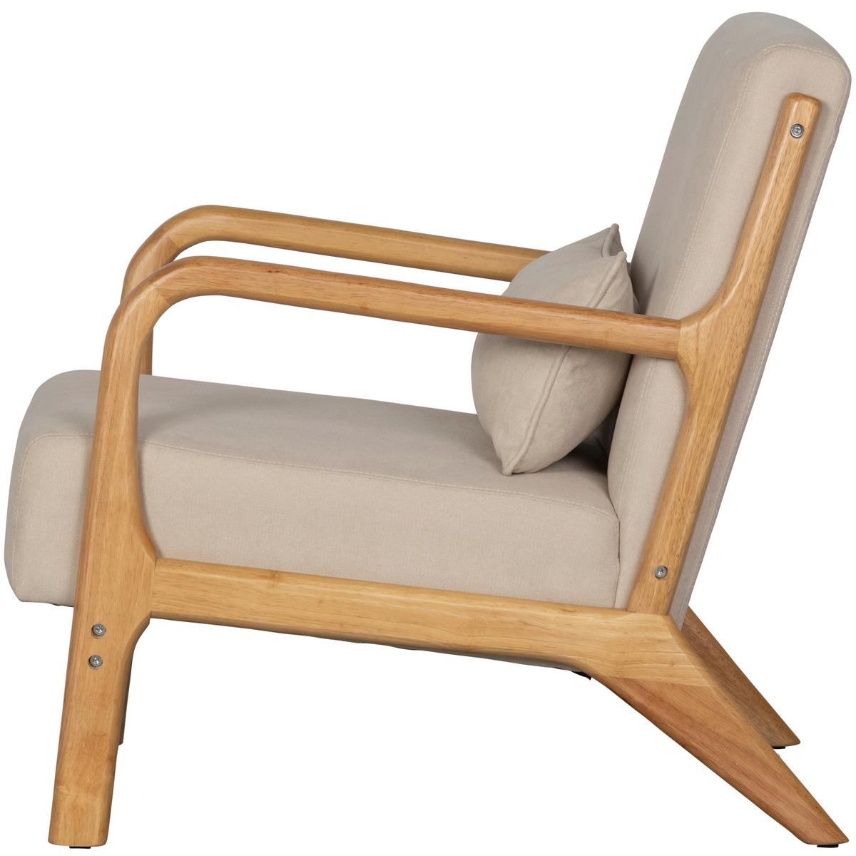 SESSEL Mark Naturfarben B: 67cm - Naturfarben, Design, Holz/Textil (67/75/82cm) - Livetastic