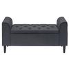 SITTBÄNK FELICITY - svart/antracit, Romantik / Lanthus, trämaterial/textil (115/58/44cm) - Mömax