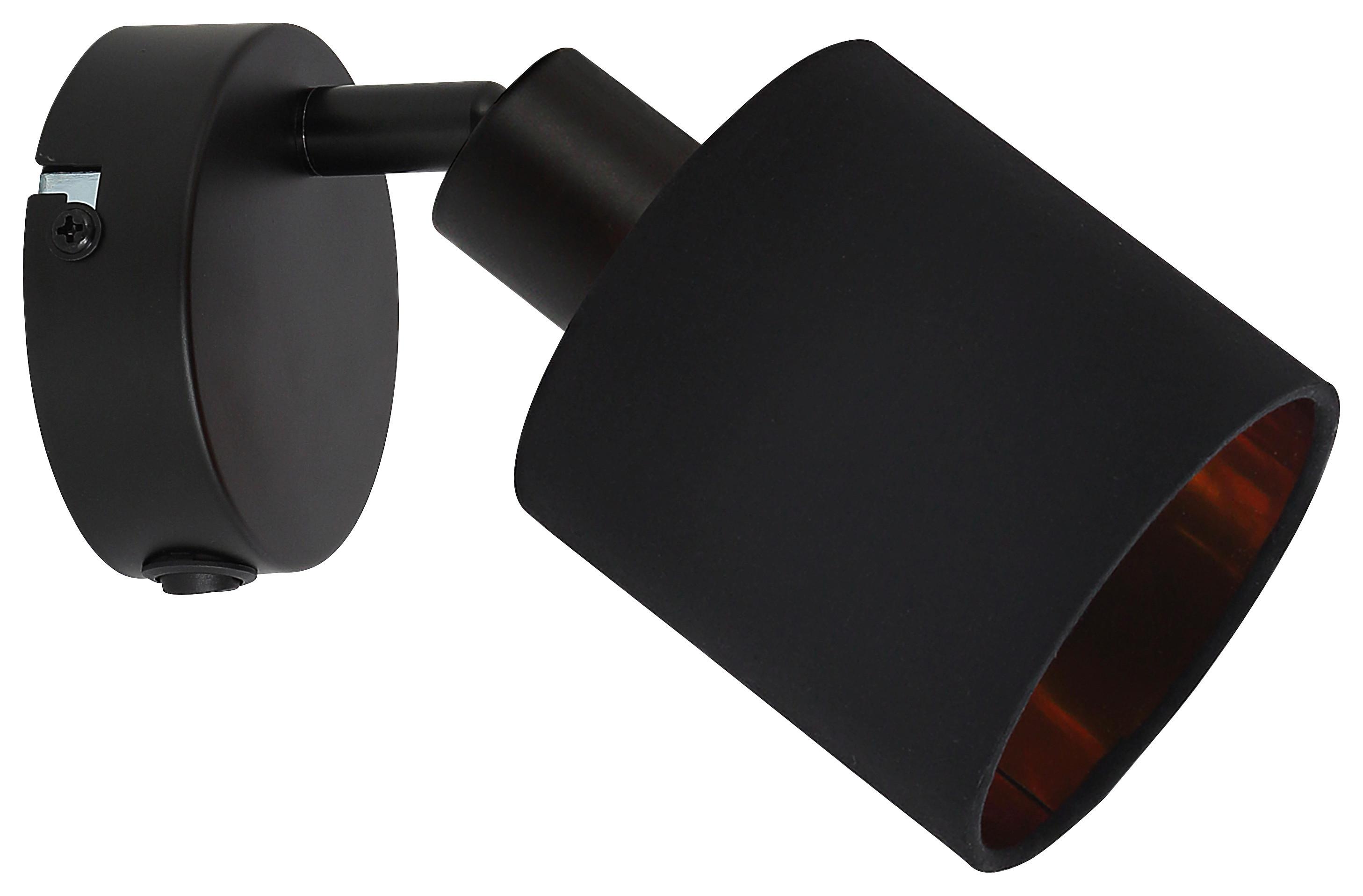 Strahler Goldi max. 15 Watt - Goldfarben/Schwarz, MODERN, Textil/Metall (16,5/10/20cm) - Mömax