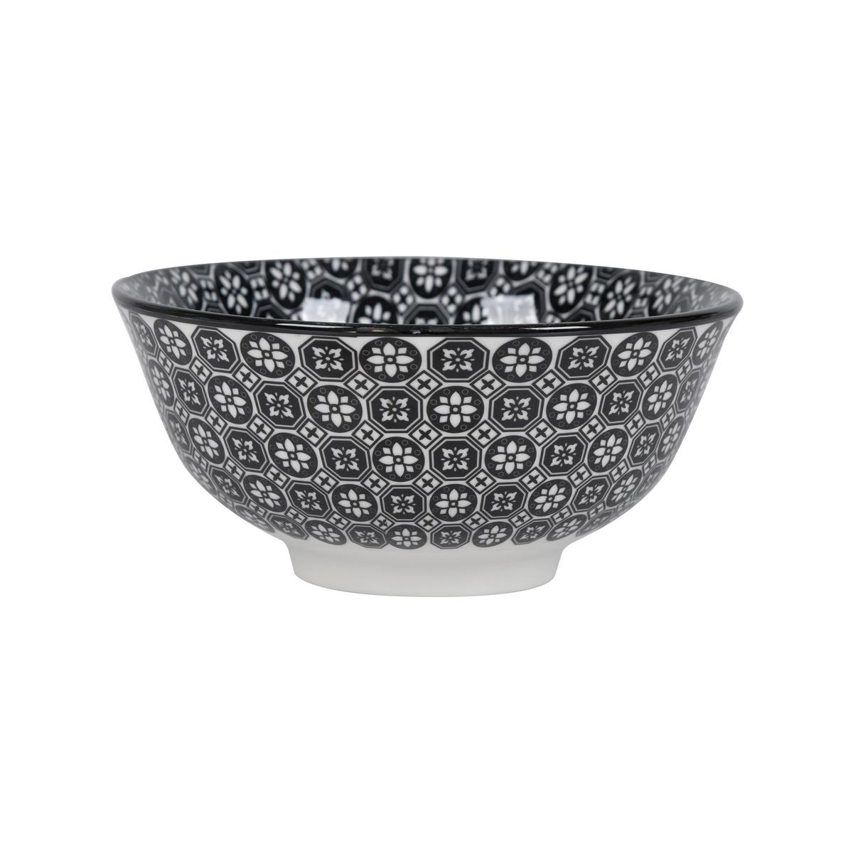 Müslischale Shiva Schwarz/Weiß - Schwarz/Weiß, LIFESTYLE, Keramik (15,5/7cm) - Mömax