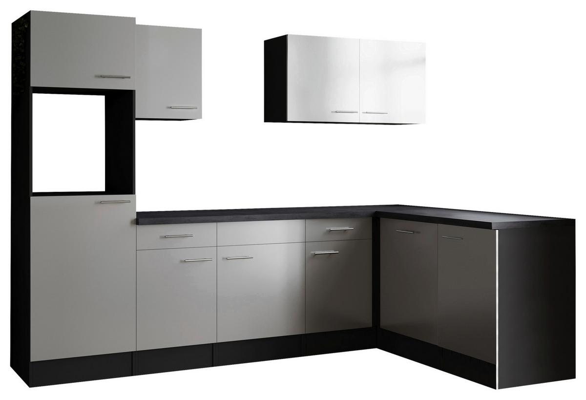 Kotna Kuhinja Brez Aparatov Oliver, 280x172cm - srebrne barve/siva, Design, kovina/leseni material (280/172cm) - Respekta