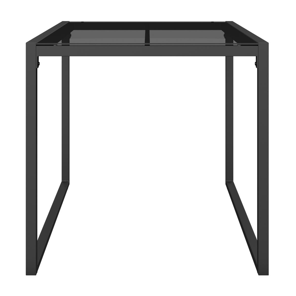Dining-Loungeset Paulina Hellgr. Metall/Textil +Abdeck. - Hellgrau/Schwarz, Modern, Glas/Kunststoff (181/73/65cm) - Bessagi Garden