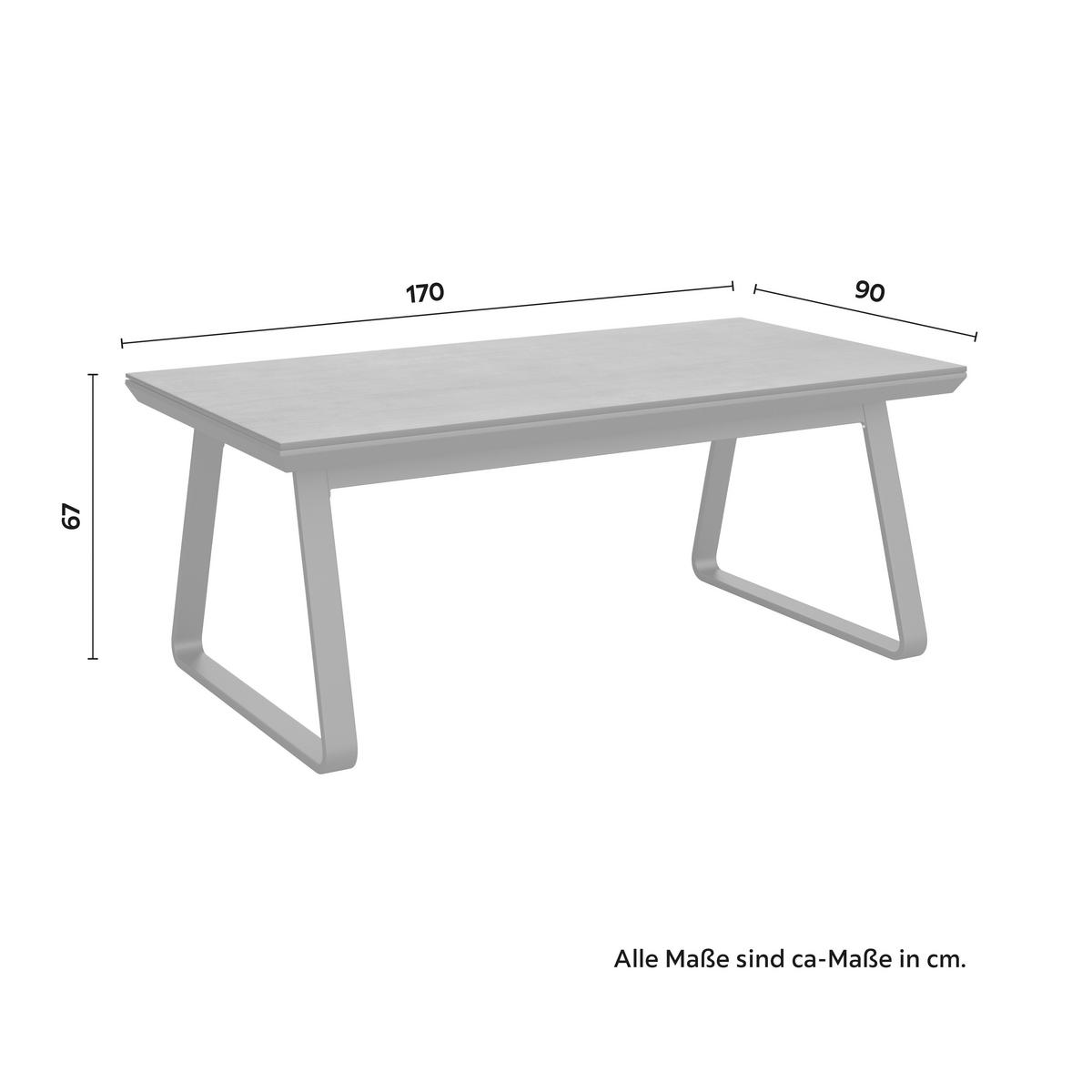 Dining-Loungeset Emmy Dunkelgr Metall/Outdoorstoff - Dunkelgrau/Anthrazit, MODERN, Kunststoff/Textil (318/71/78cm) - Bessagi Garden