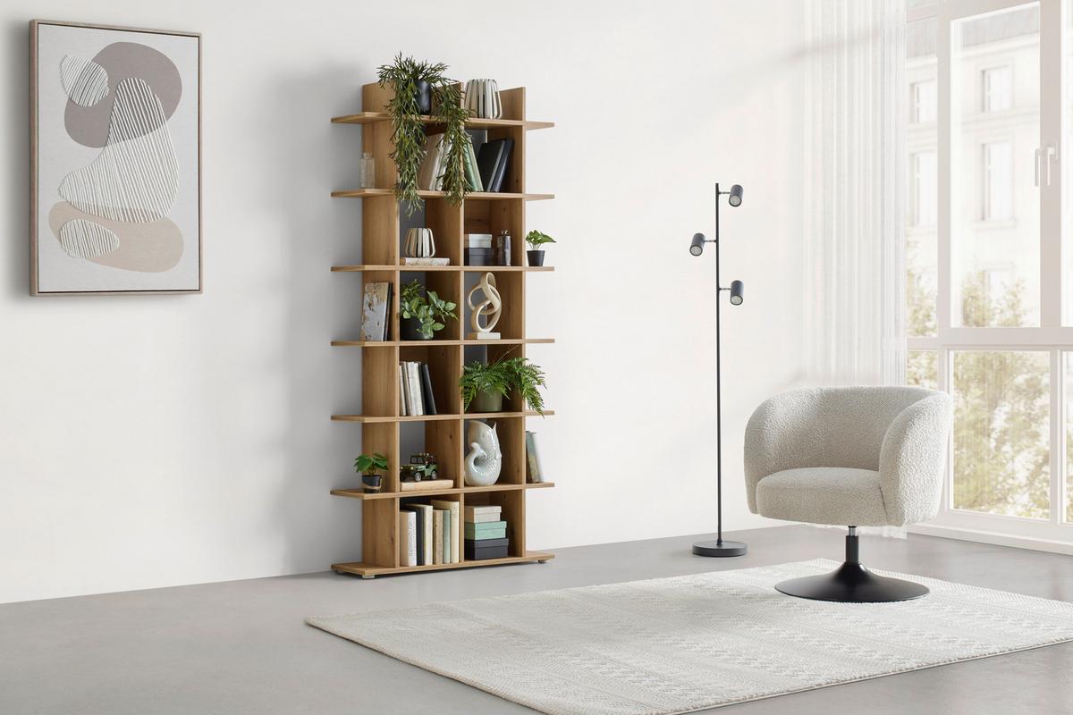 Regal Otto Plus Eichefarben - Eichefarben, MODERN, Holzwerkstoff (79,8/175,2/25,5cm) - Mömax