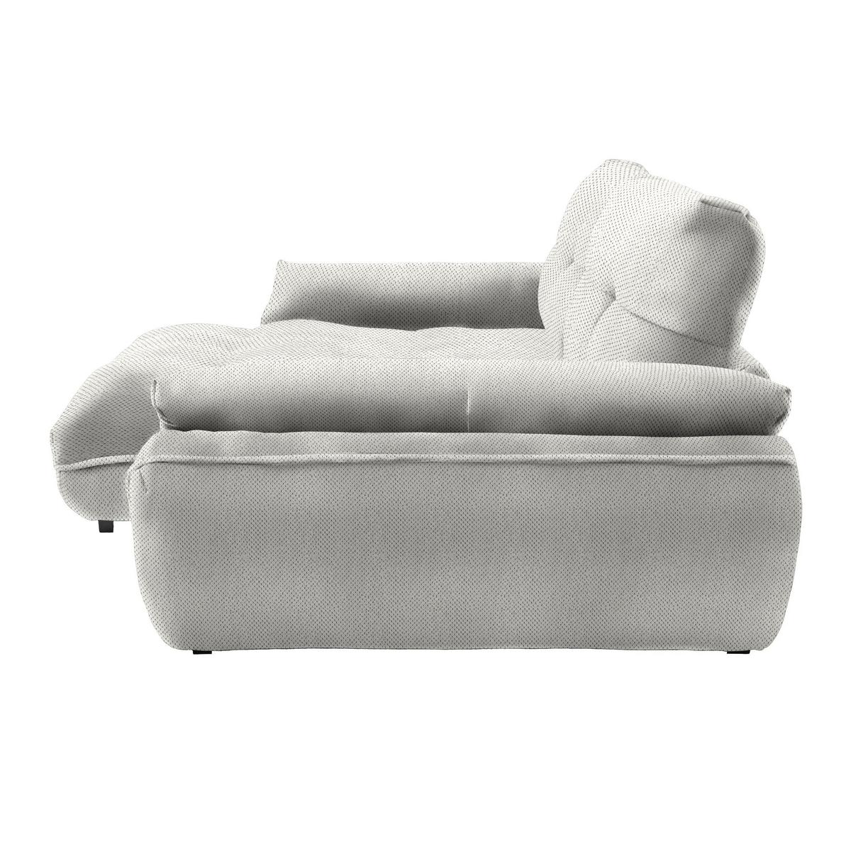 Wohnlandschaft Vivo Grauweiß - Grauweiß/Schwarz, MODERN, Kunststoff/Textil (179/63/317cm) - Premium Living