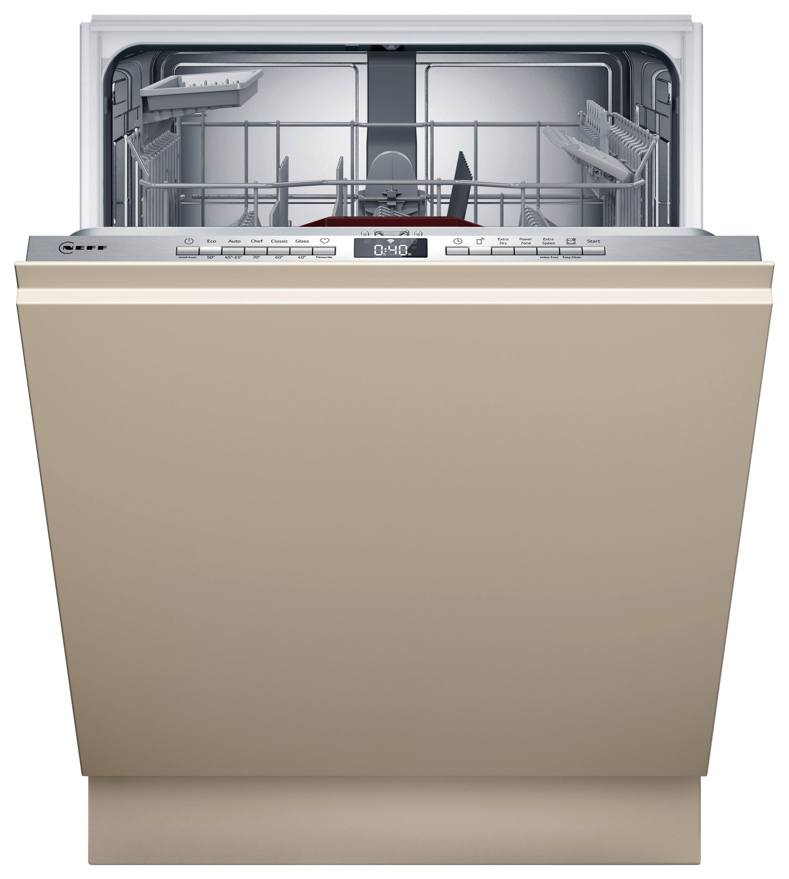 Geschirrspüler S275EAX16E max. 2400 W vollintegrierbar - Creme, Natur, Metall (59,8/86,5/55cm) - Neff