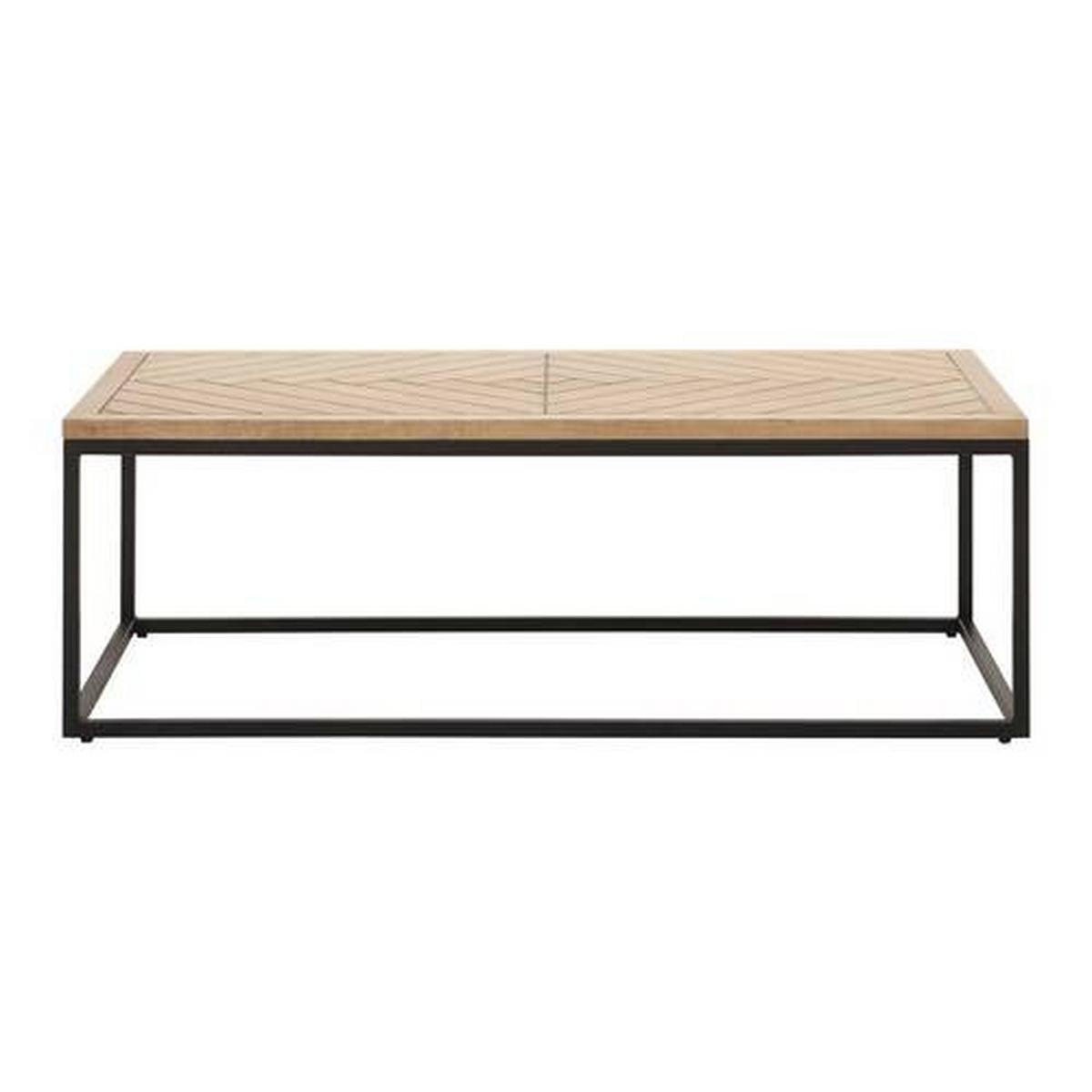 Couchtisch Catalina Eichefarben Teilmassiv - Eichefarben/Schwarz, MODERN, Holz/Holzwerkstoff (120/60/40cm) - Bessagi Home
