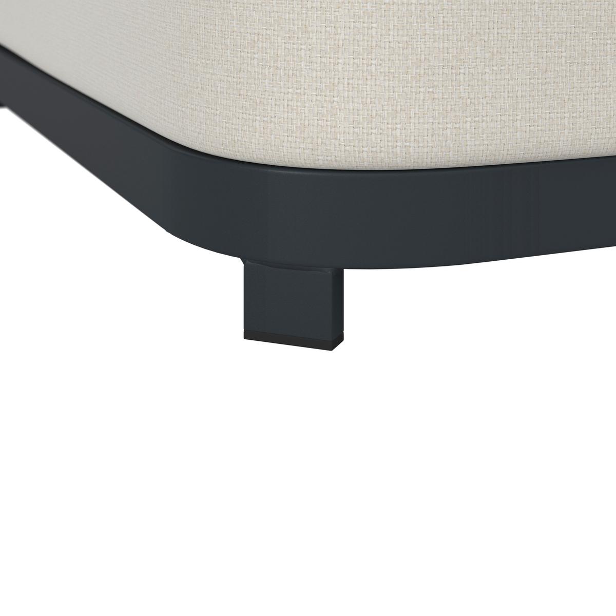 SONNENINSEL CORALIE - Anthrazit/Creme, Modern, Textil/Metall (155/62/190cm) - Bessagi Garden