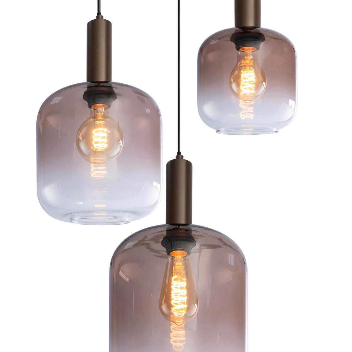 LAMPA WISZĄCA TINA - brązowy, Trend, metal/szkło (42/120cm) - Collett's Monde