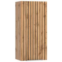 Hängeschrank Jakarta Eiche Wotan - Eiche Wotan/Schwarz, MODERN, Holzwerkstoff/Metall (30/64/20cm) - Mömax