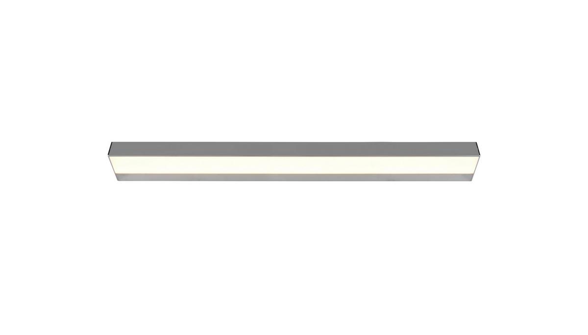 LED-Wandleuchte Rocco in Weiß/Aluminium max. 13 Watt - Chromfarben/Weiß, Basics, Kunststoff/Metall (3,6/90/8cm) - Trio Leuchten
