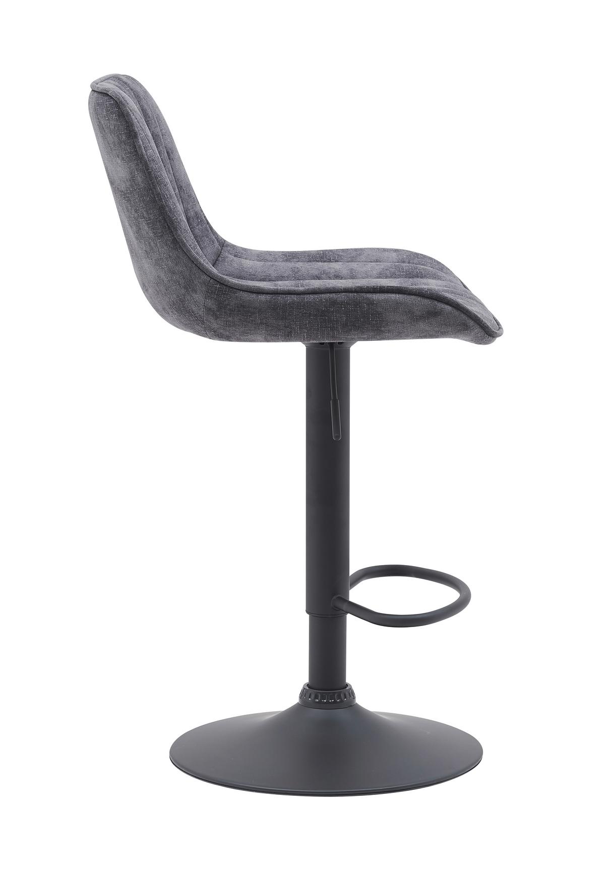 BARHOCKER-SET SABINE II H 2ER-SET - Anthrazit/Schwarz, MODERN, Textil/Metall (46/86-108/54cm) - MID.YOU