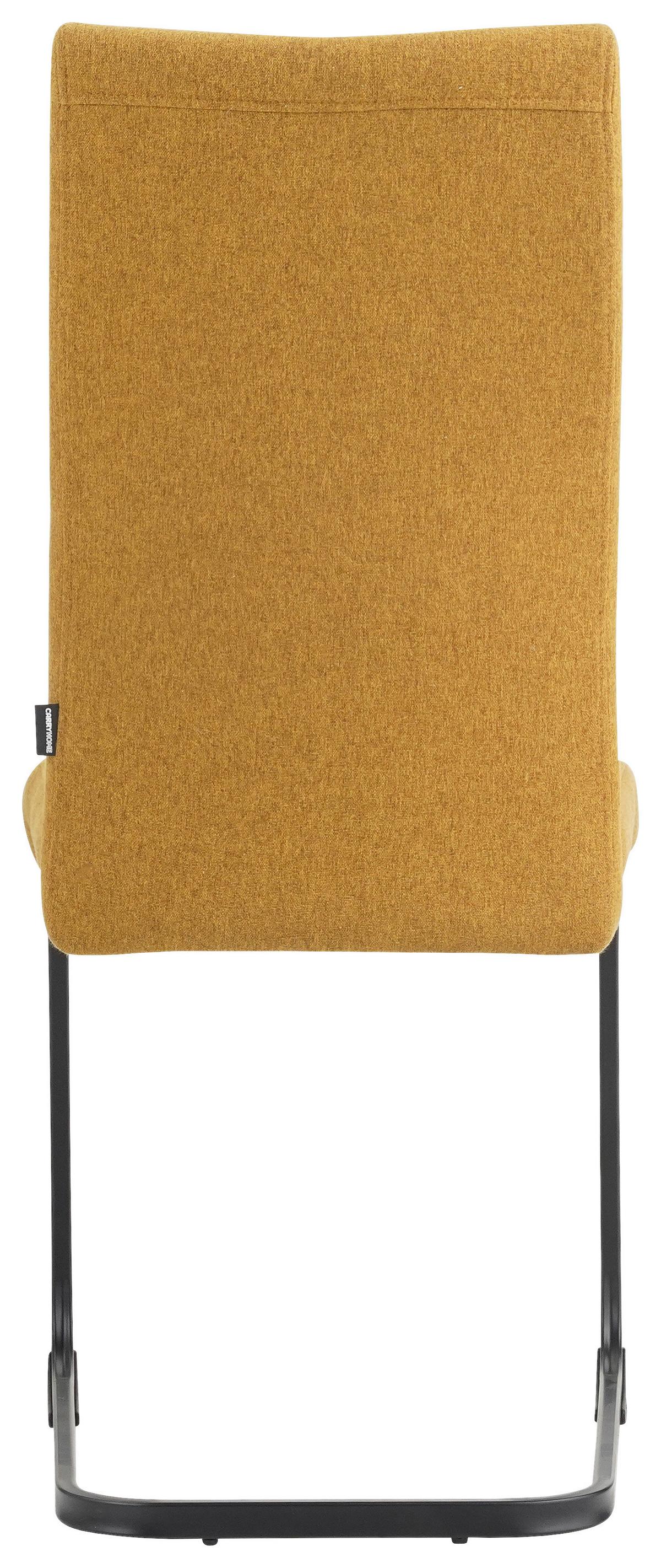 KRZESŁO NA PŁOZIE REUS - czarny/musztardowy, Design, metal/tkanina (44/100/59cm) - Carryhome