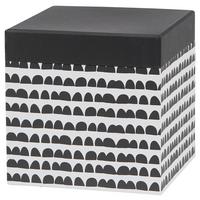 Geschenkbox Square - Weiss/Schwarz, Modern, Karton/Papier (14/14/14cm) - Modern Living