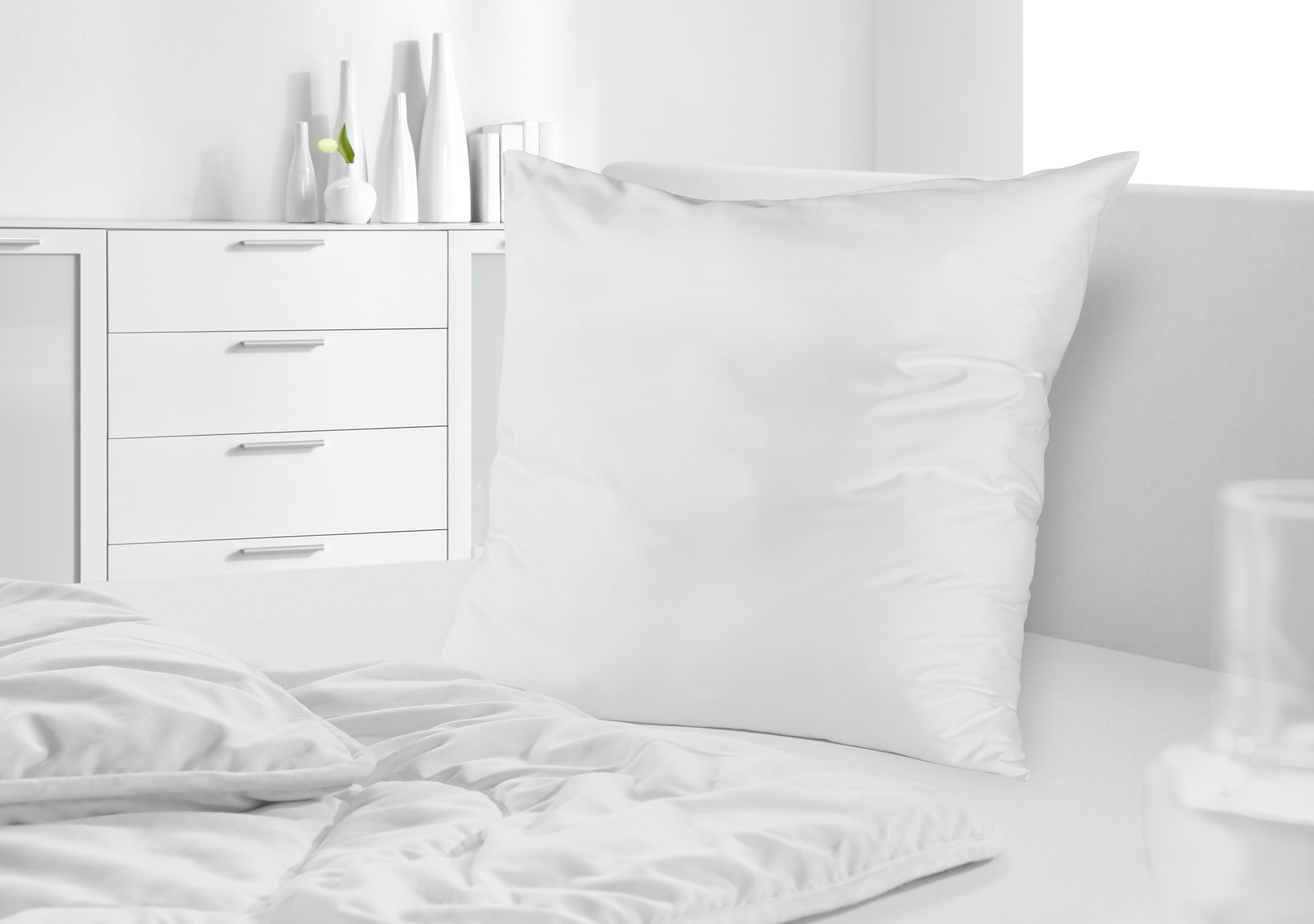 Kopfkissen Zilly in Weiß ca. 80x80cm - Weiß, Textil (80/80cm) - Nadana