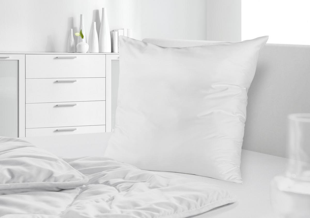 Kopfkissen Zilly in Weiß ca. 80x80cm - Weiß, Textil (80/80cm) - Nadana