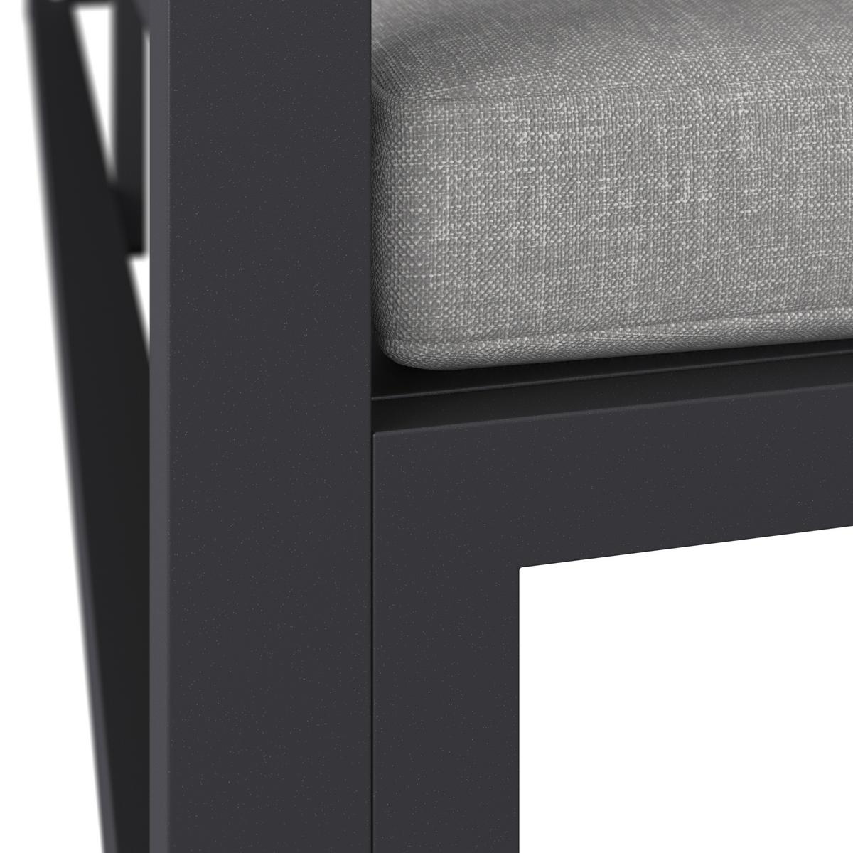 Sonnenliege Aviva Hellrgrau Outdoorstoff/Metall +Abdeckung - Hellgrau, MODERN, Textil/Metall (148/196/200cm) - Bessagi Garden