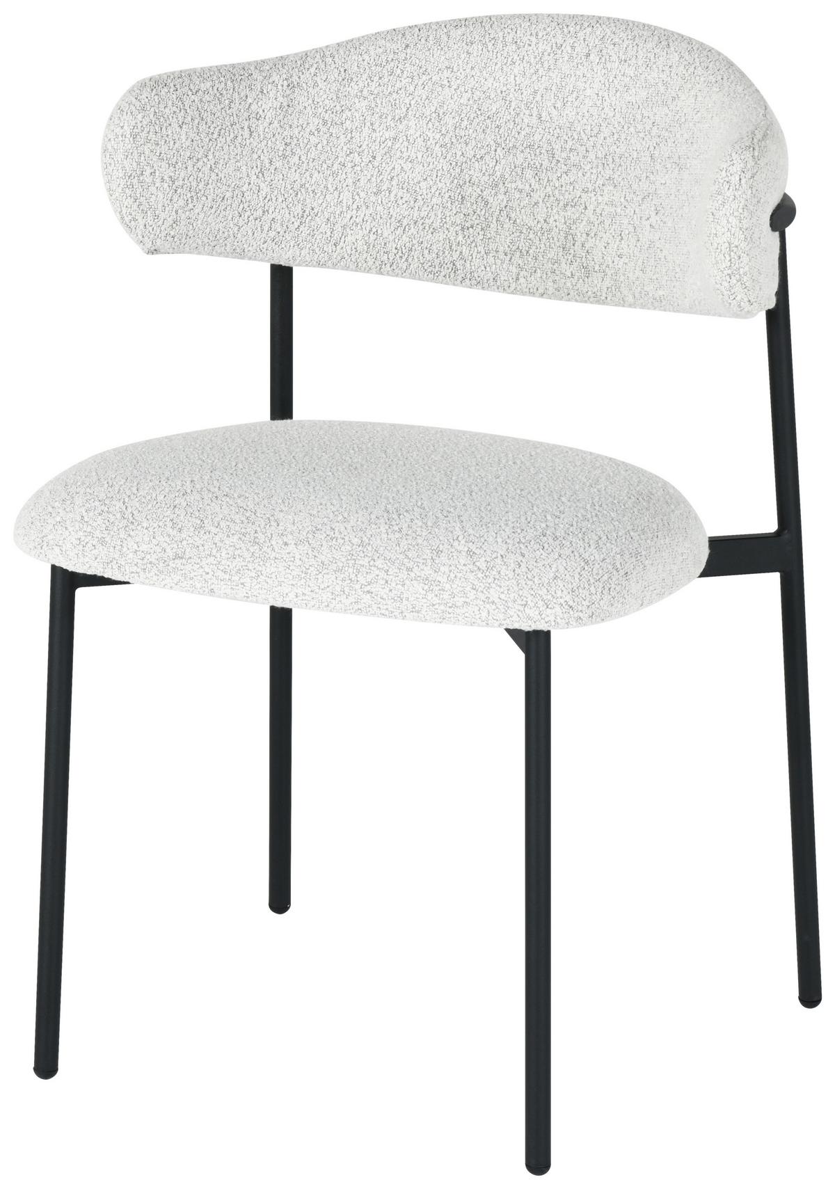 KRZESŁO MIJOU - jasnoszary/czarny, Design, metal/tkanina (55/78/58cm) - Boxxx