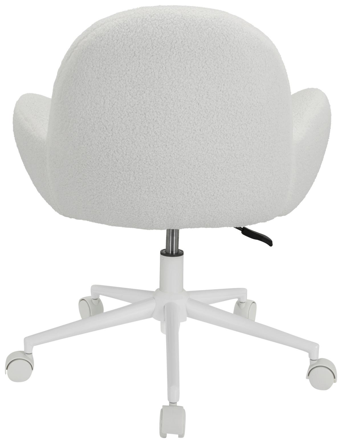 Jugenddrehstuhl Kiddy Teddy ca.63x67x64cm Teddystoff Weiß - Weiß, MODERN, Kunststoff/Textil (63/67/64cm) - MID.YOU