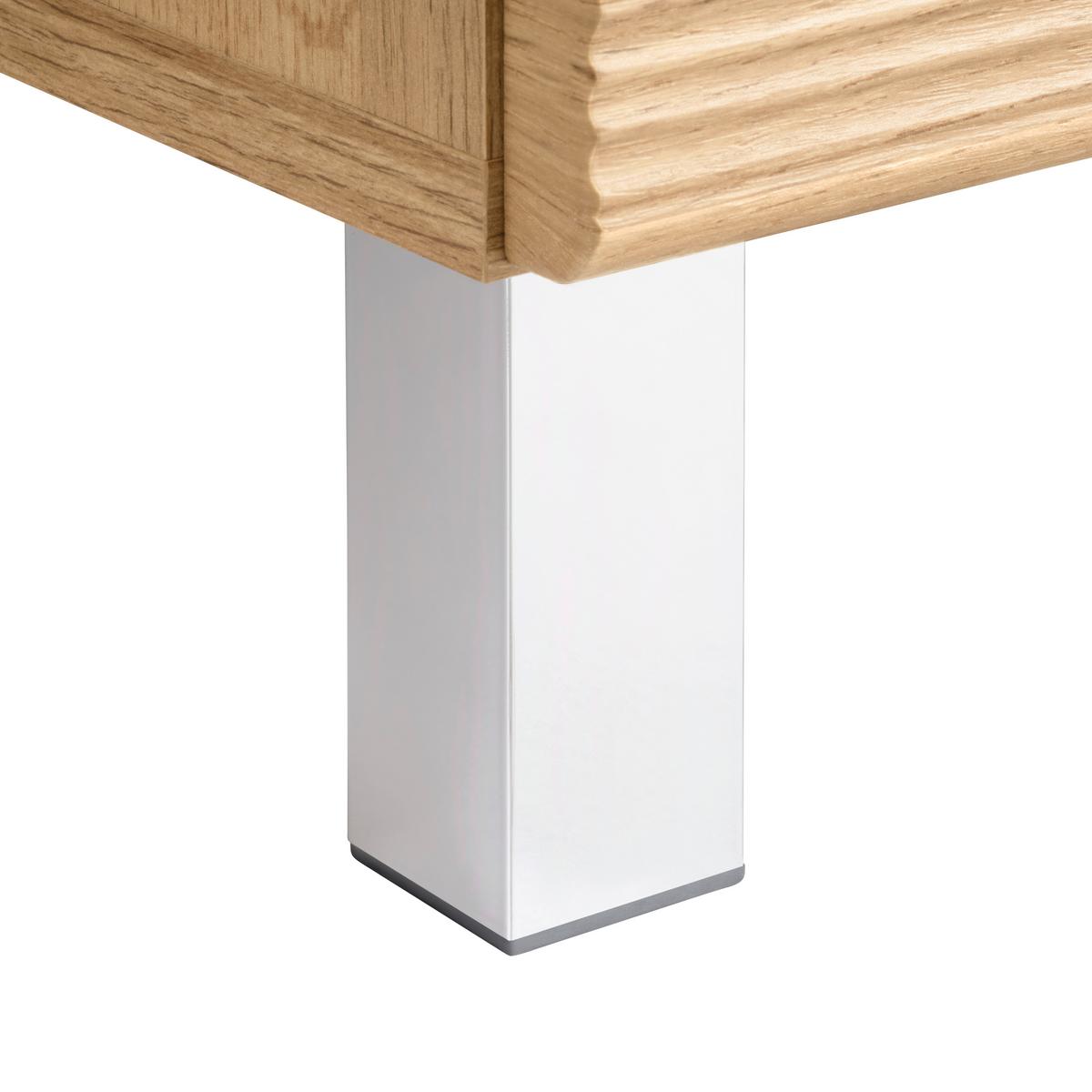 Visoki Element Float - boje hrasta/boje kroma, Moderno, drvni materijal/metal (35/194/33cm) - Premium Living