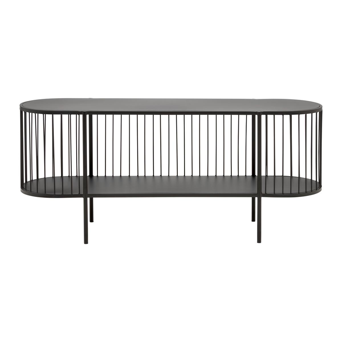 Tv Szekrény Tiago - fekete, Lifestyle, fém (120/54/34cm) - Mömax