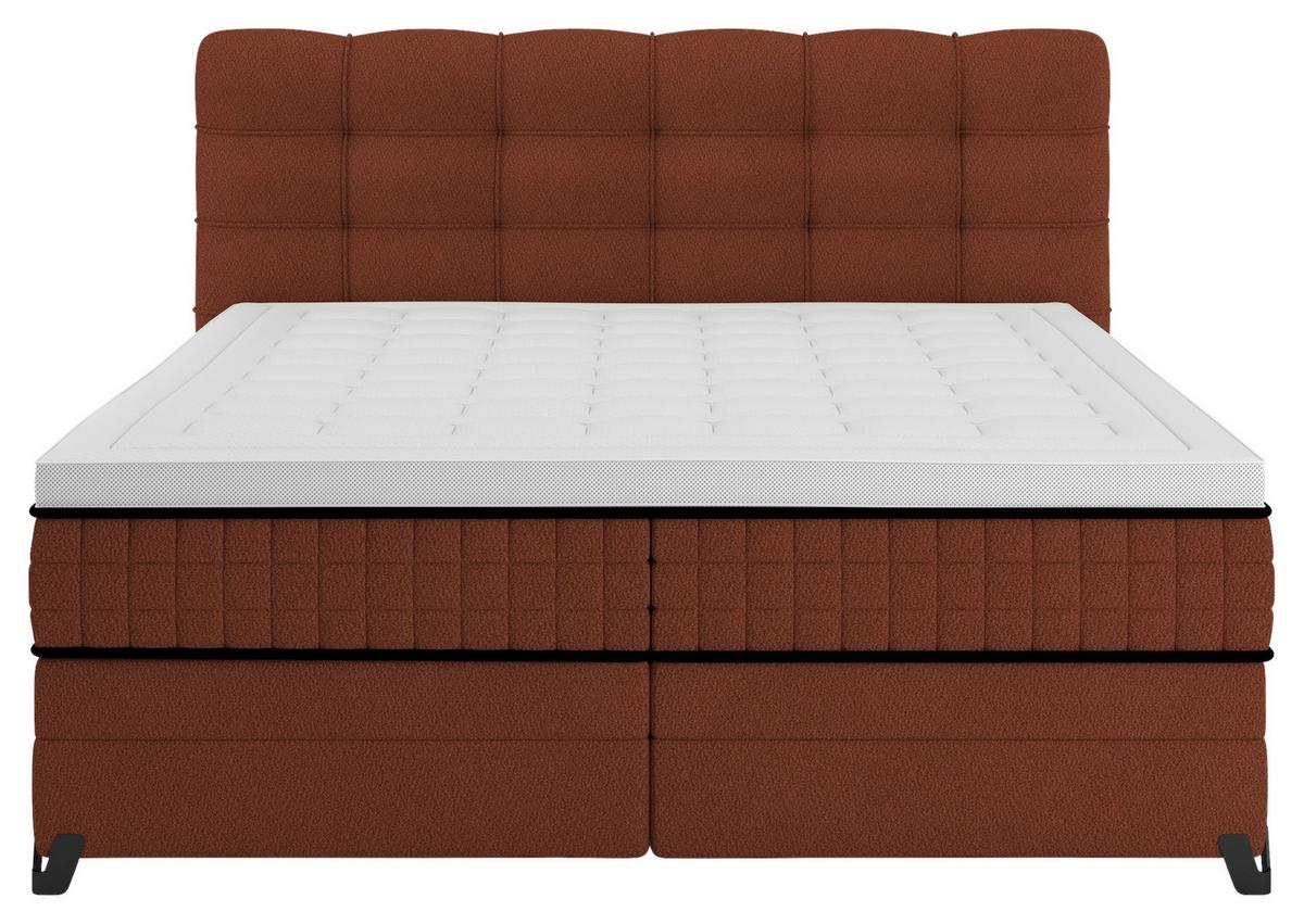 Boxspringbett Carmen C Braun ca. 160x200cm - Braun, KONVENTIONELL, Holz/Holzwerkstoff (160/200cm) - Premium Living