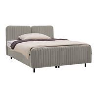 Boxbett Livetto Dunkelgrau ca. 180x200cm - Dunkelgrau/Schwarz, KONVENTIONELL, Holz/Textil (180/200cm) - Mömax