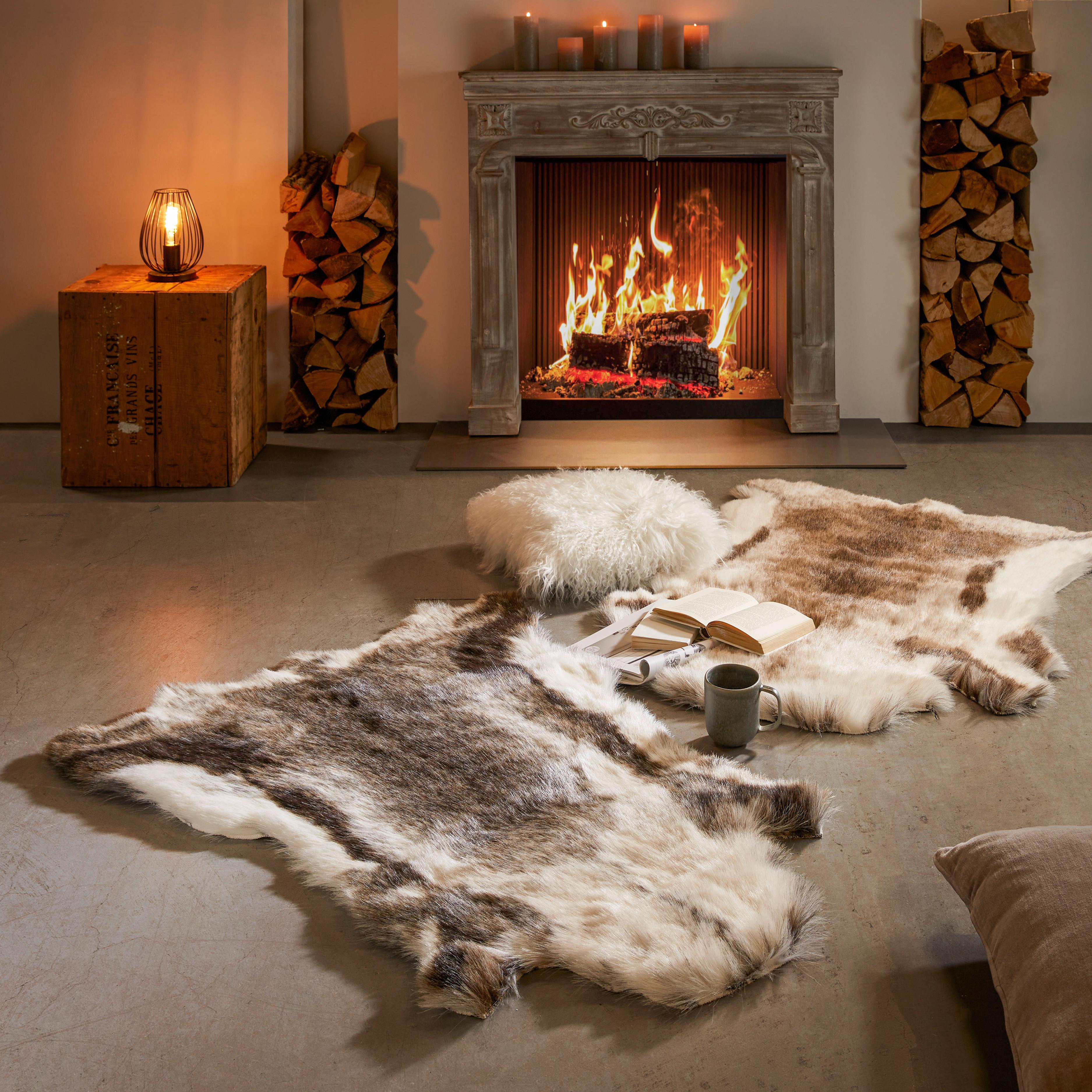 KUNSTBONT RUDOLF - Grijs, Modern, Textiel/Vacht (90/110cm) - Modern Living