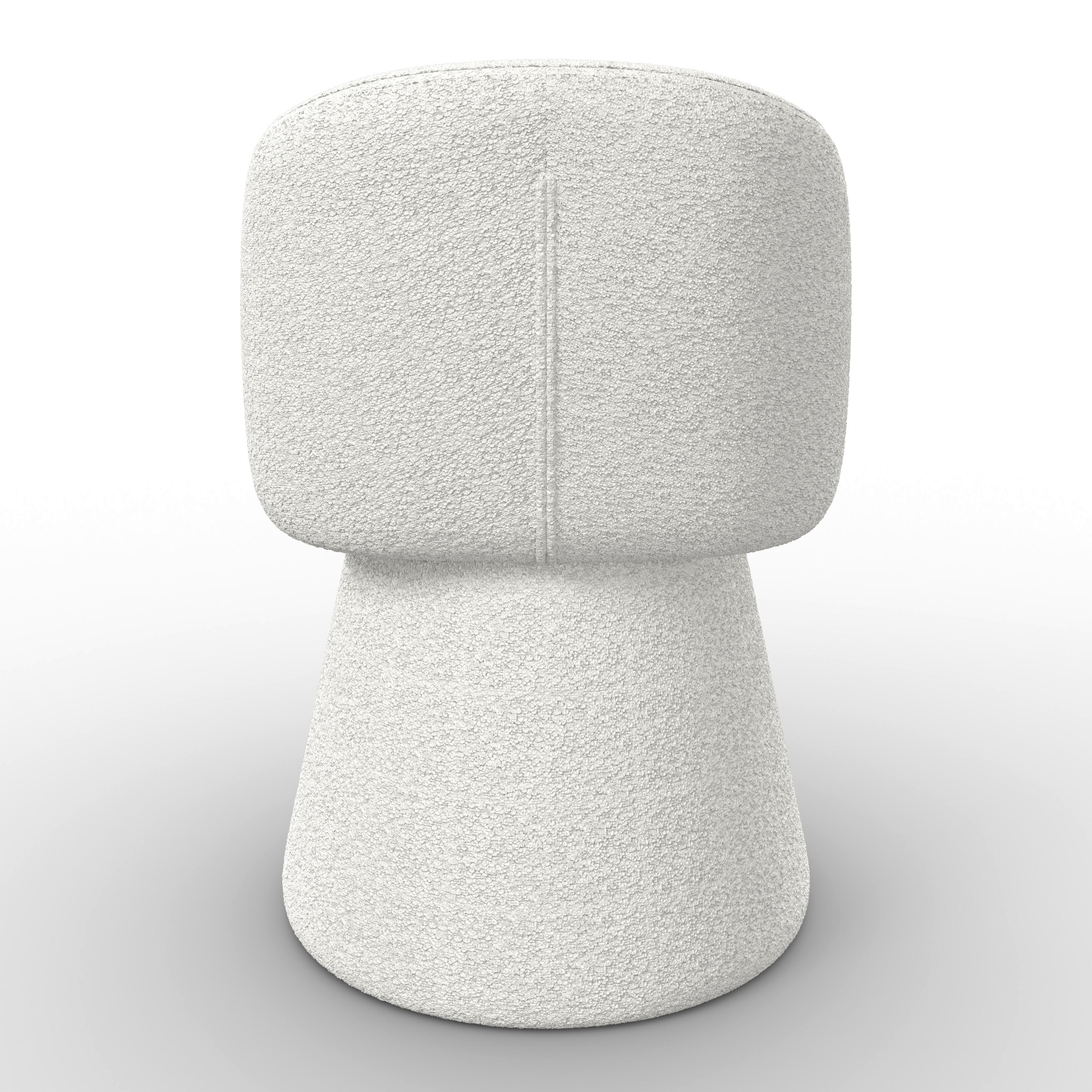 STOL MED ARMSTÖD MAIA - vit, Modern, metall/textil (60/84,5/59cm) - Bessagi Home