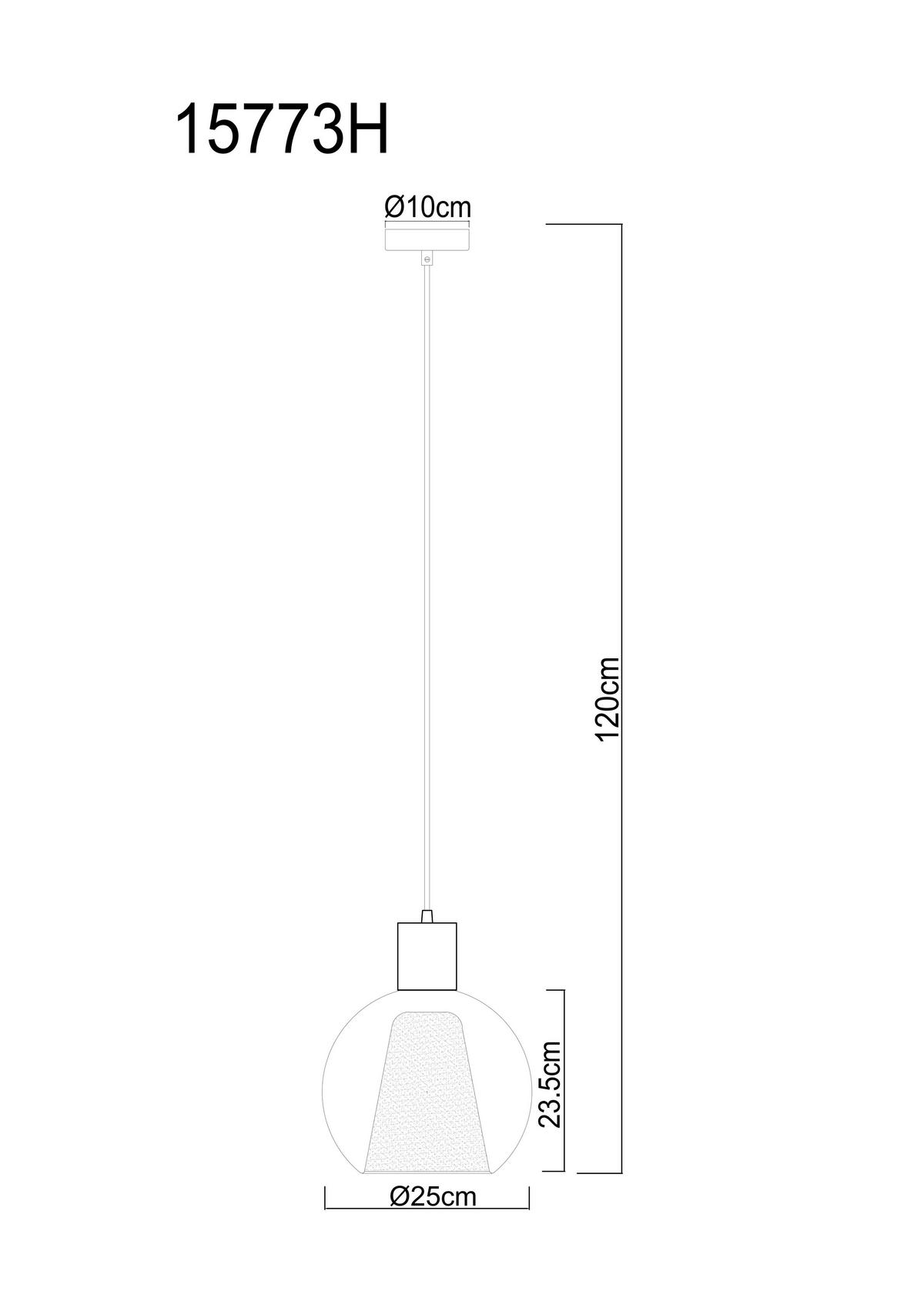 Viseća Svjetiljka Barry I - tamno smeđa/crna, Basics, staklo/drvni materijal (25/120cm) - Globo