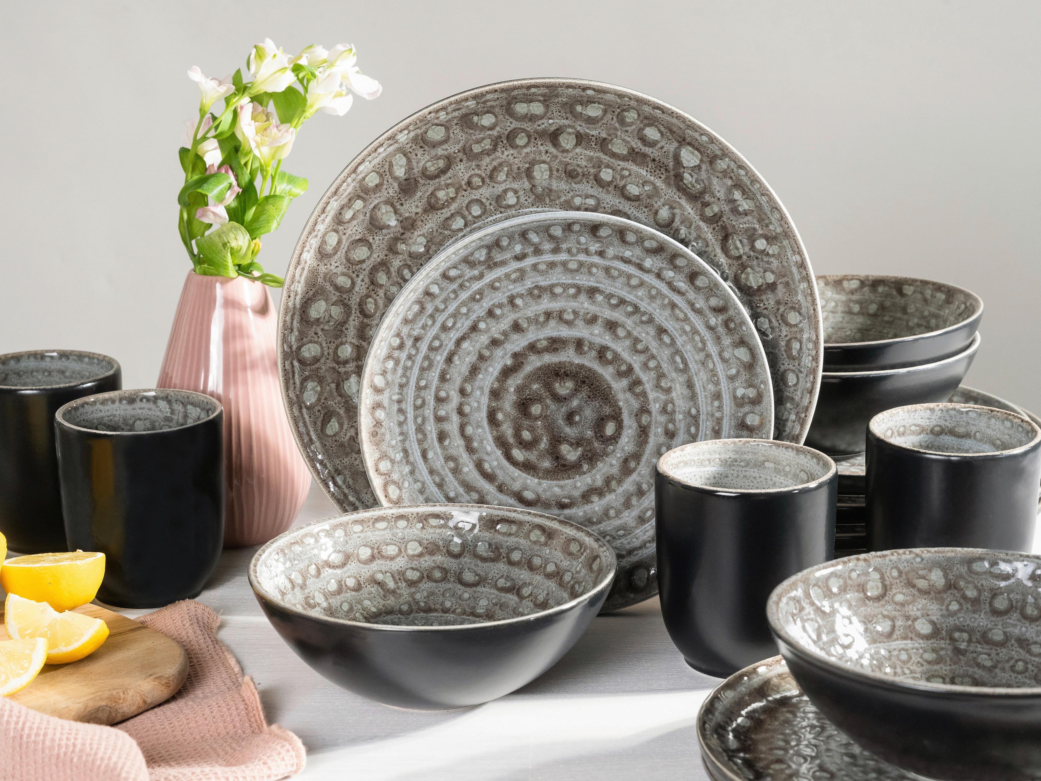 Kombinirani Servis Villa Romana Stein, 16-Delni - siva, Konvencionalno, keramika - Creatable