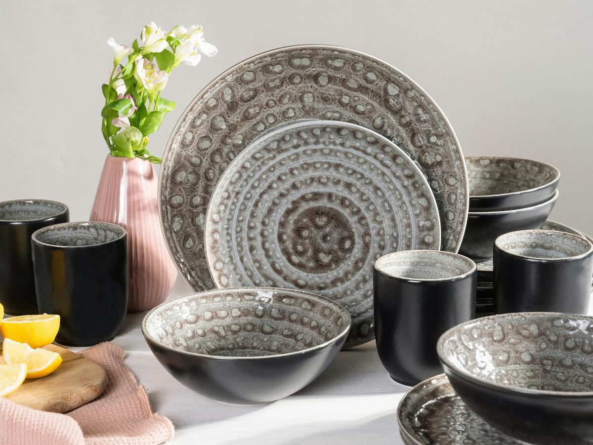 Kombinirani Servis Villa Romana Stein, 16-Delni - siva, Konvencionalno, keramika - Creatable