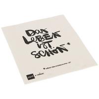 Schwammtuch Peter in Schwarz/Weiß ca. 20x17cm - Schwarz/Weiß, Textil (20/17cm)