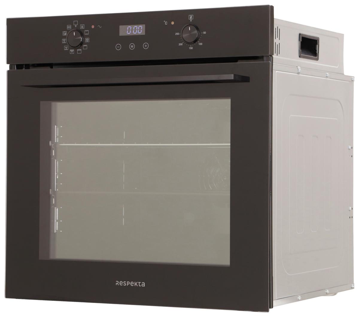 Einbaubackofen Julius AB701-19 Schwarz - Schwarz, Basics, Glas/Kunststoff (59,5/59,5/57,5cm) - Respekta