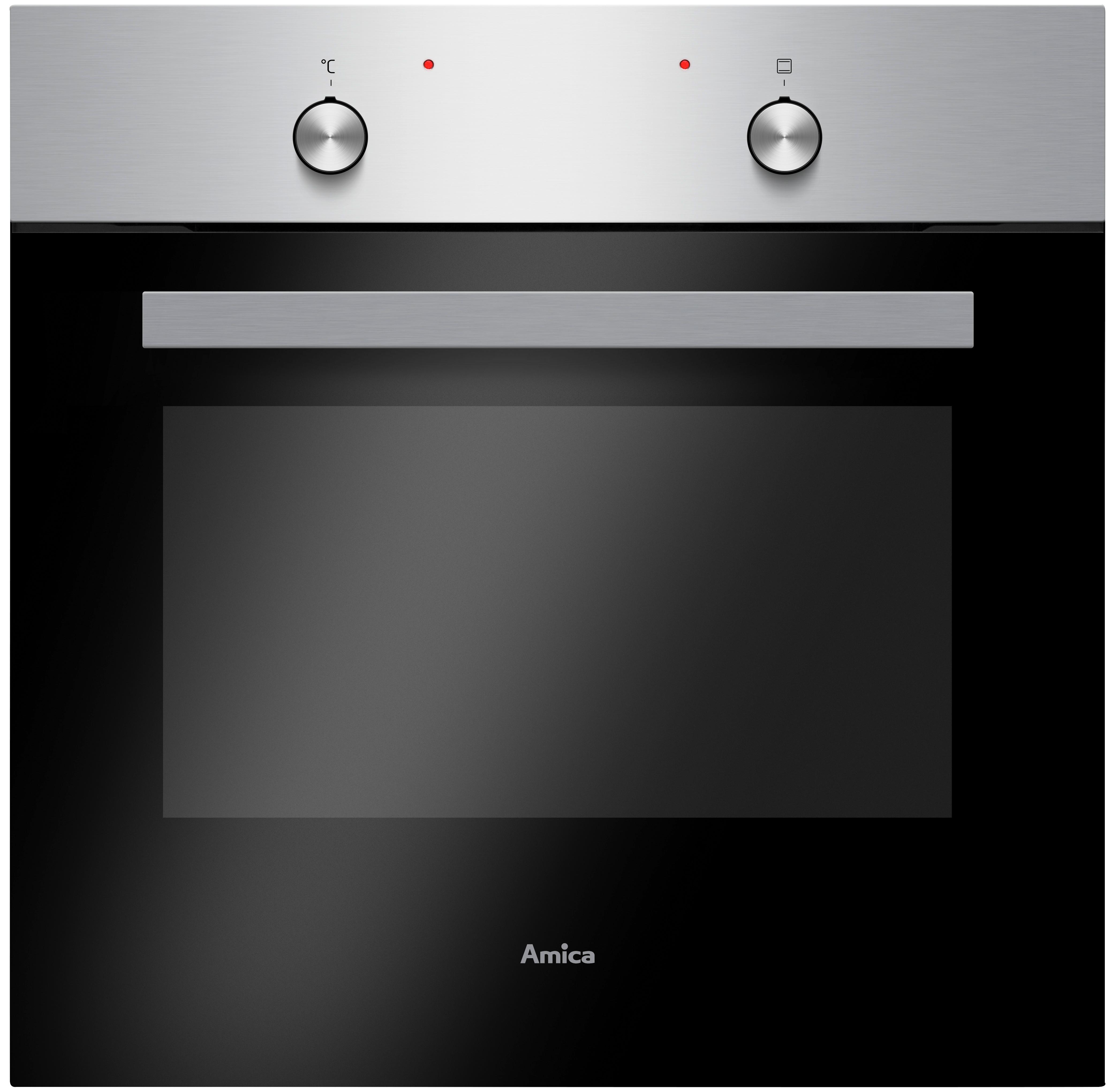 Einbaubackofen EB947610E - Edelstahlfarben/Schwarz (59,5/59,5/57,5cm) - Amica