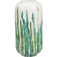 Váza Leaf Print - fehér, Modern, fém (20/41,5cm)