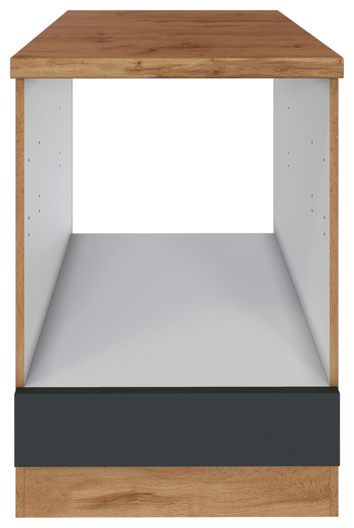 Herdumbauschrank Florenz ca. 60 cm Grau mit Arbeitsplatte - Eiche Wotan/Grau, Design, Holzwerkstoff (60/86/60cm) - Held