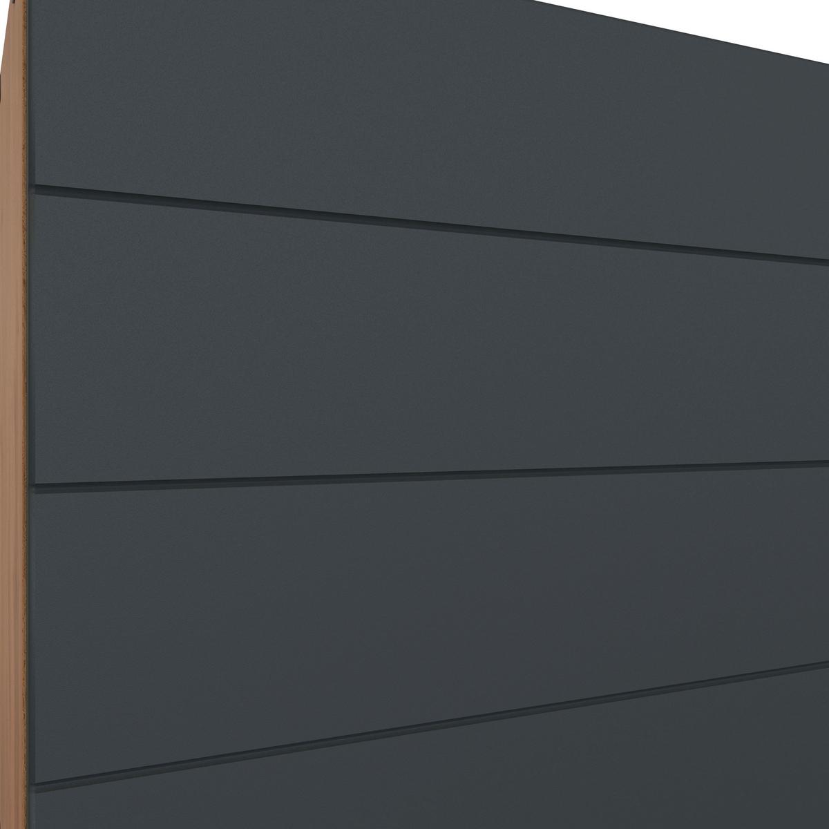Küchenblock Florenz ohne Geräte ca. 330 cm Grau/Eiche - Eiche Wotan/Grau, Design, Holzwerkstoff/Metall (330cm) - Held