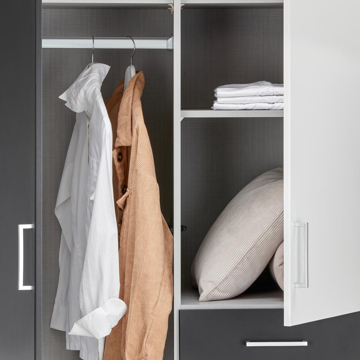 Ormar S Klasičnim Vratima Click - bijela/boje grafita, Konvencionalno, drvni materijal/plastika (91/199/58cm) - Modern Living