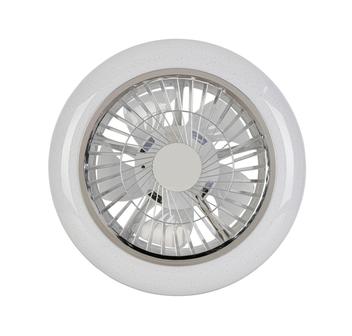 WENTYLATOR SUFITOWY ANGELA - biały/przezroczysty, Trend, tworzywo sztuczne (45/16cm) - Novel