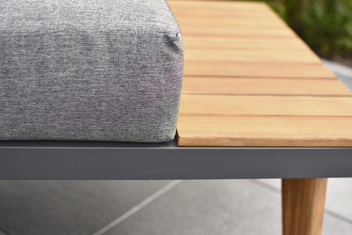 Lounge Garnitura Attika, Masivno - siva/barve grafita, Konvencionalno, kovina/tekstil (211/28/152,5cm) - Gardenson