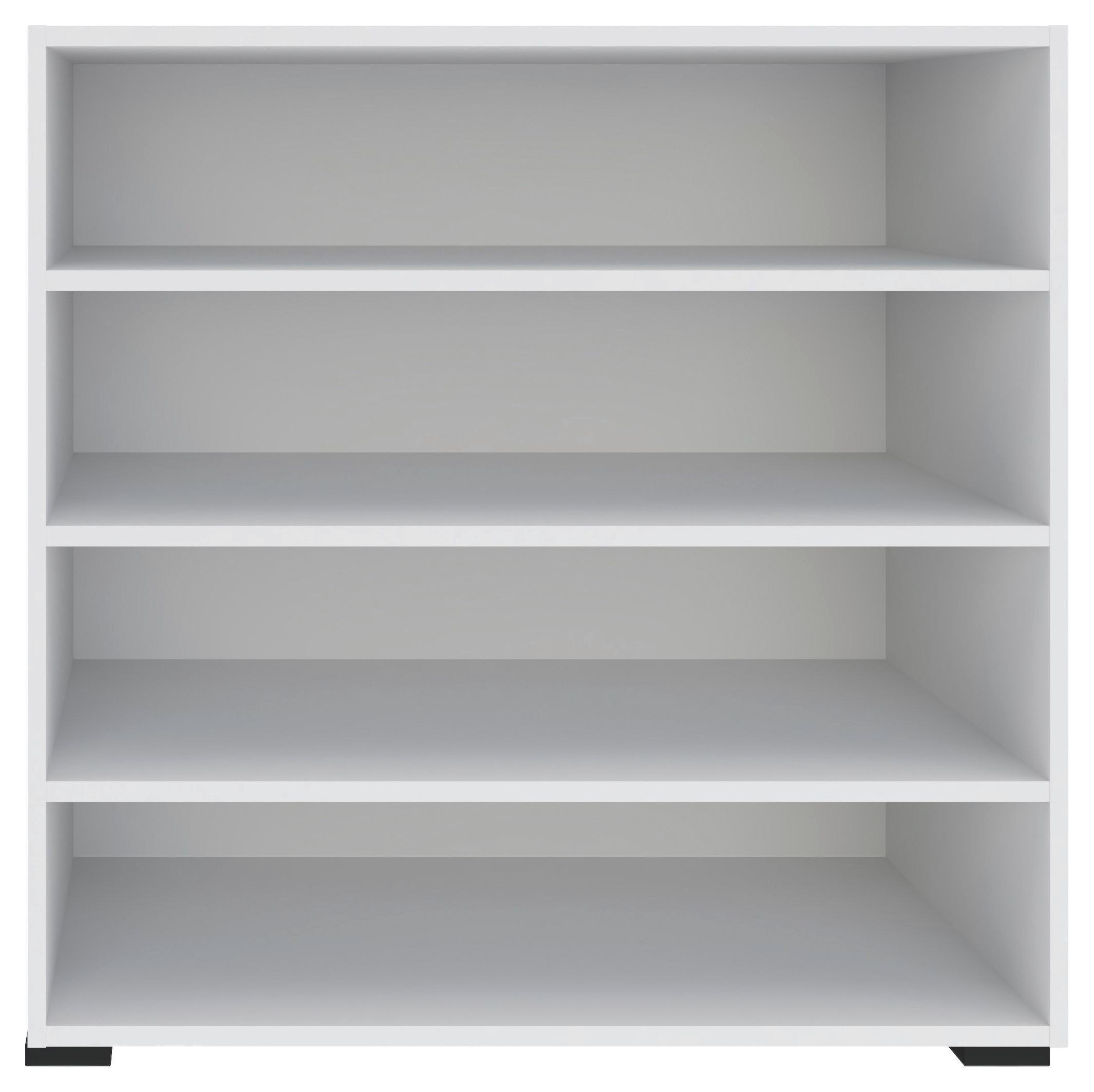 Regal Unit Bele Barve - črna/bela, Moderno, leseni material (91,2/89,6/40cm) - Based