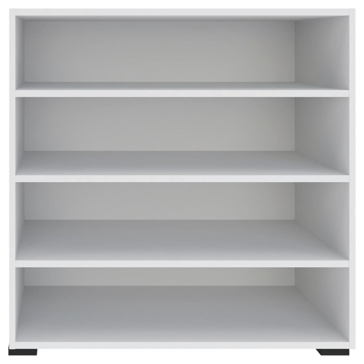 Regal Unit in Weiß - Schwarz/Weiß, MODERN, Holzwerkstoff (91,2/89,6/40cm) - Based