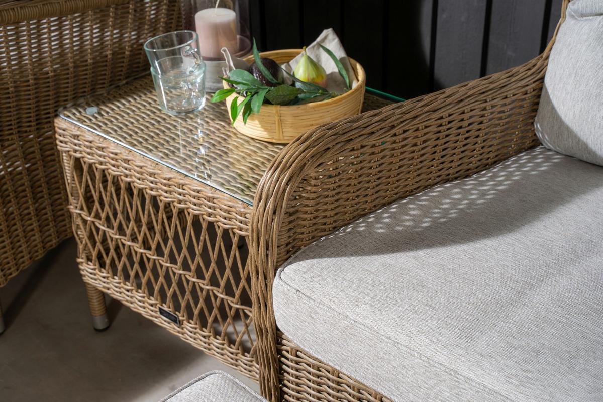 LOUNGEGARNITUR WASHINGTON - Beige/Braun, KONVENTIONELL, Kunststoff/Textil - Gardenson