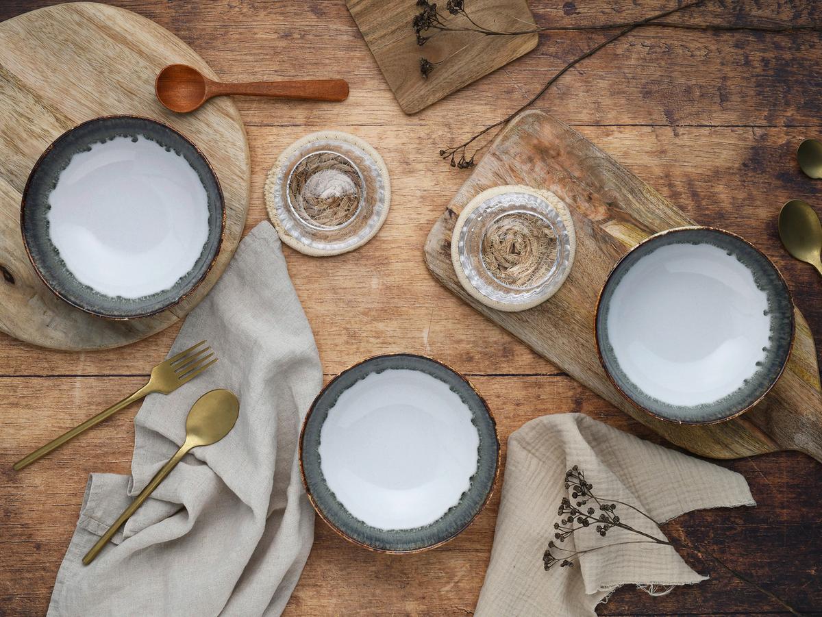 Set Posod Cascade Stein, 6-Delni - siva/bela, Design, keramika (16,5cm) - Creatable