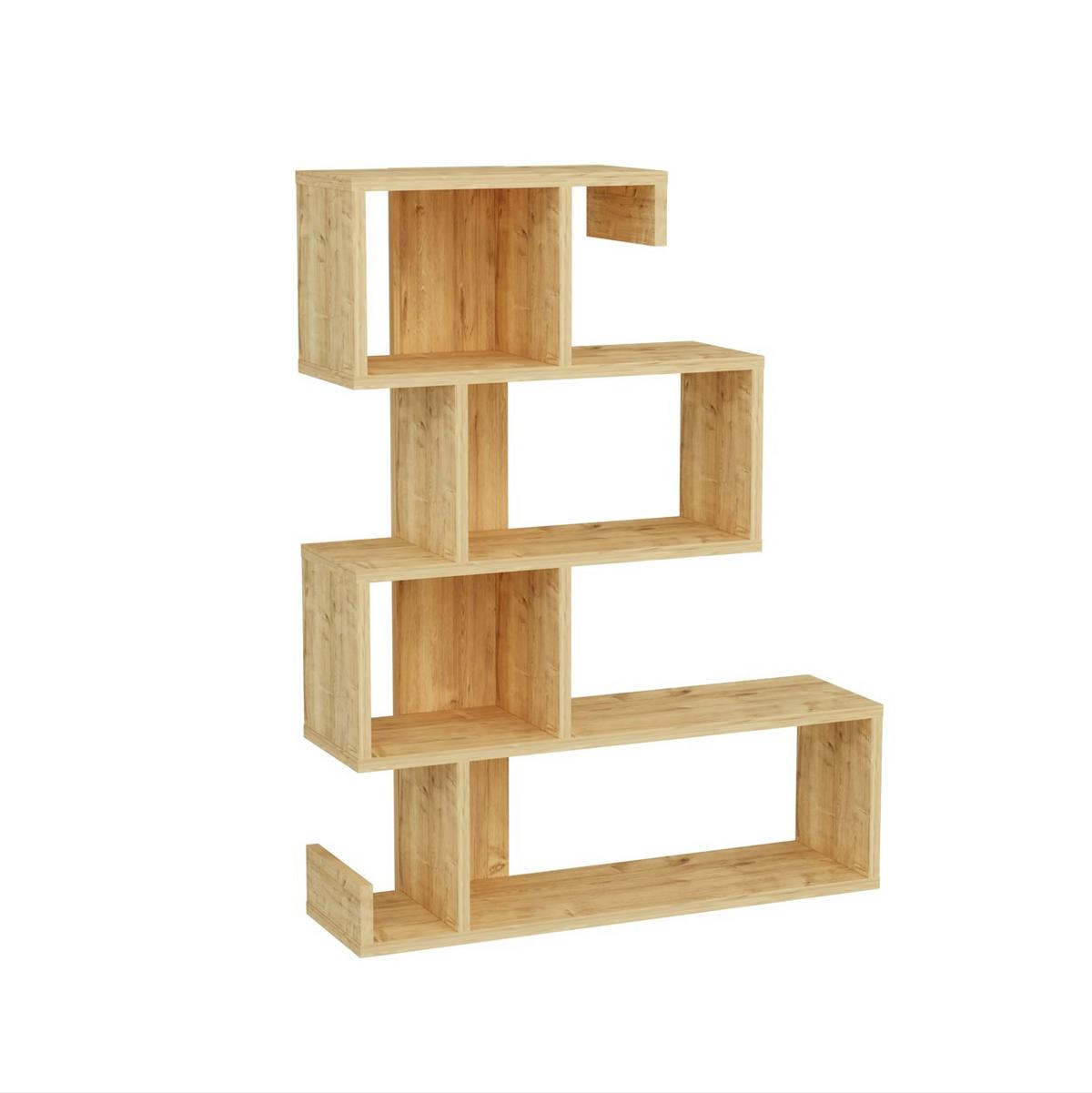 ÉTAGÈRE ARES - couleur de chêne/anthracite, Design, matériau de bois (80/103,8/23,8cm) - MID.YOU