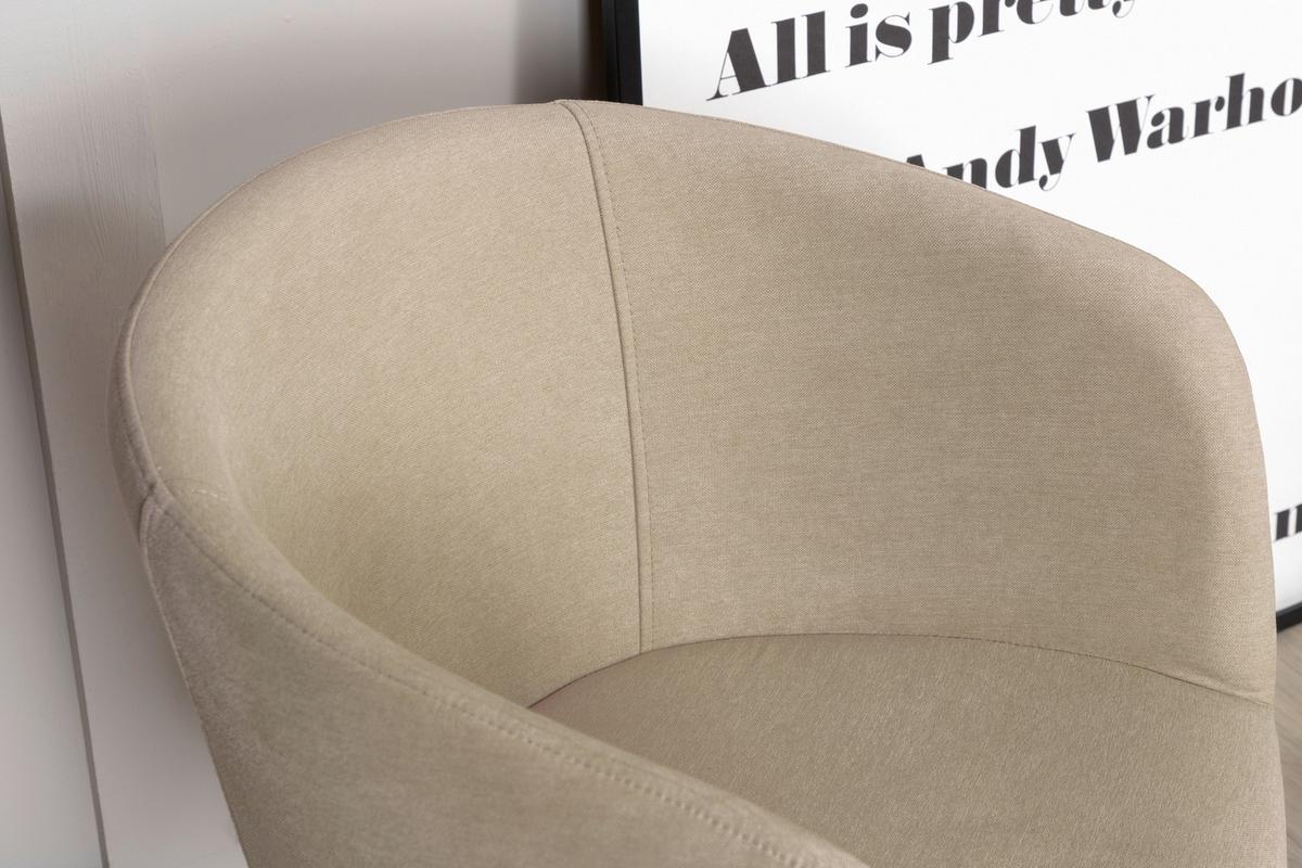 Stuhl Berit ca. 55x78x55 cm Beige - Beige/Schwarz, Design, Holz/Kunststoff (55/78/55cm) - Livetastic