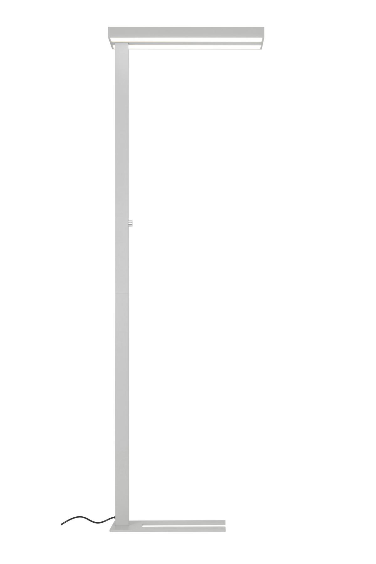LAMPA STOJĄCA LED WORK *SBN* - kolor srebrny/przejrzysty, Konventionell, tworzywo sztuczne/metal (61/28/195cm) - Novel