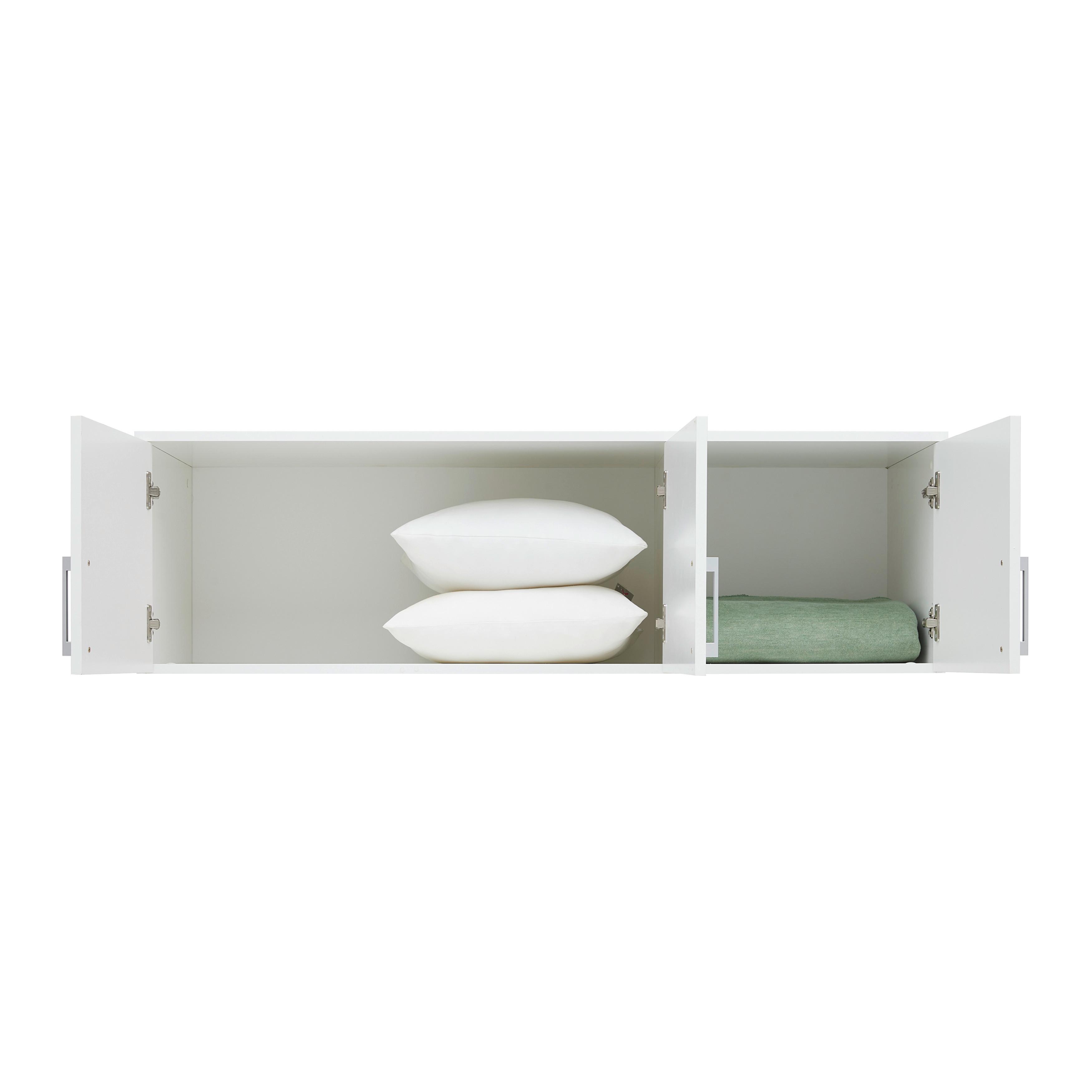 ÖVERSKÅP LASSE 3T UP -EXKLUSIV- - vit/grå, Klassisk, trämaterial/plast (135/40/55cm) - Mömax